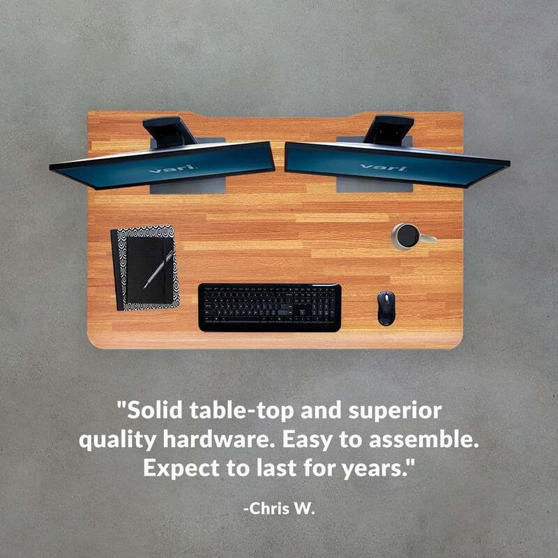 Quote for Electric Standing Desk with ComfortEdge in White by Chris W who says solid table-top and superior quality hardware. Easy to assemble. Expect to last for years. image number null